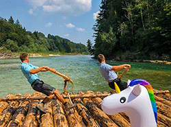 Team Event Floßfahrt Einhorn